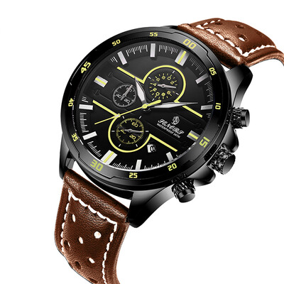 

Sports Watches For Men Chronograph With Dress Sport Analog Quartz Auto Date Wrist Watch