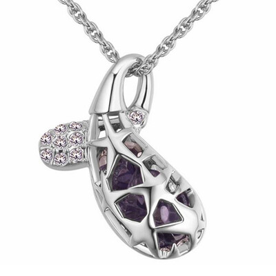 

High Quality Austrian Crystal Jewelry Necklaces Pendant Chokers Short Chain Necklace For Women Fruit Shape Accessories 28019