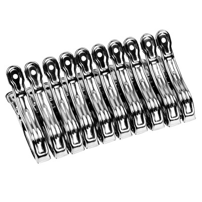 

Maybelline stainless steel curved clip windproof clothespin clip drying clip 10 Pack
