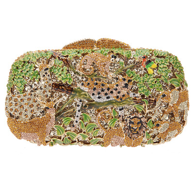 

Fawziya Forest Animal Pattern Fashion & Trendy Style Clutch Bag