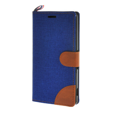 

MOONCASE Xperia M4 , Leather Wallet Flip Card Holder Pouch Stand Back ЧЕХОЛ ДЛЯ Sony Xperia M4 Dark blue