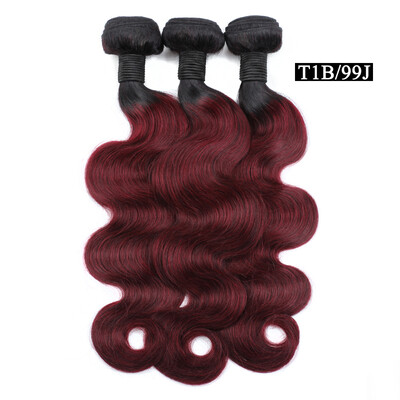 

BHF Hair Brazilian Body Wave Ombre Hair Brazilian Virgin Hair Human Hair Extensions 1B99J Soft&Bouncy Hair Weave