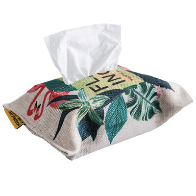 

Siwangongli car tissue box cover car paper set cotton linen home home tissue bag napkin tray