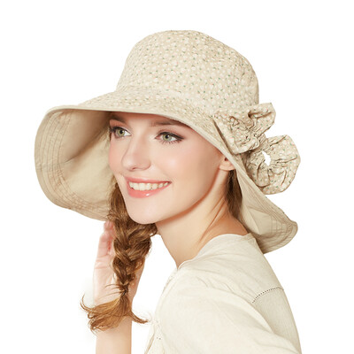 

Carmen KENMONT km-3010 female summer outdoor foldable big along the sun hat shallow khaki color