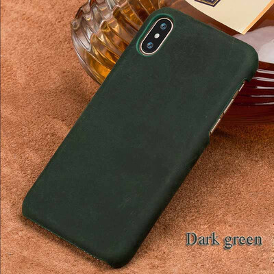 

LANGSIDI Genuine Leather Phone Case For iPhone X Case Vintage Crazy horse skin Back Cover
