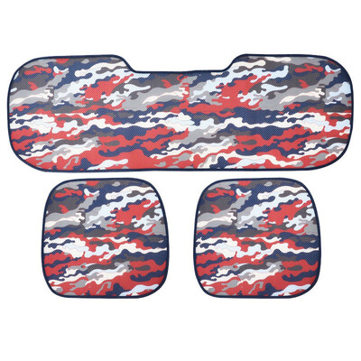 

KAWOSEN Car Seat Cushion Universal Fit Camouflage Style 3D Cellular Technology Blue Seat Covers Car Seat Protector 3pcs