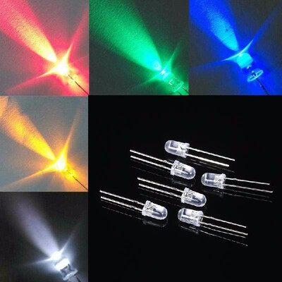

1000pcs 5mm RedGreenBlueYellowWhite Round Water Clear LED Light Emitting Diodes Kit Electronic Components