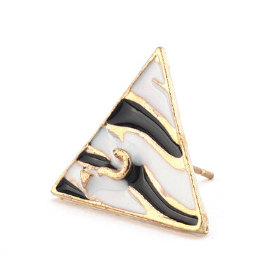 

Fashion Jewelry Zebra Triangle Drip Earrings Women Earrings BLACK