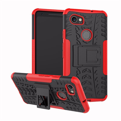 

Goowiiz Phone Case For Google PixelPixel XLPixel 2Pixel 2  Armor Tire Texture Rugged Protection PCTPU