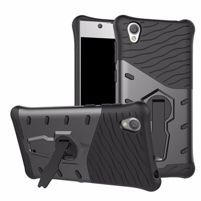 

Goowiiz Phone Case For Sony Xperia L1XZ Premuim Luxury Armor TPUPC Silicone Hard Bracket Prevent falling