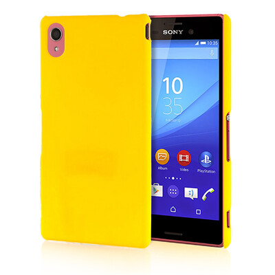 

MOONCASE Hard Rubberized Rubber Coating Devise Back ЧЕХОЛ ДЛЯ Sony Xperia M4 Yellow