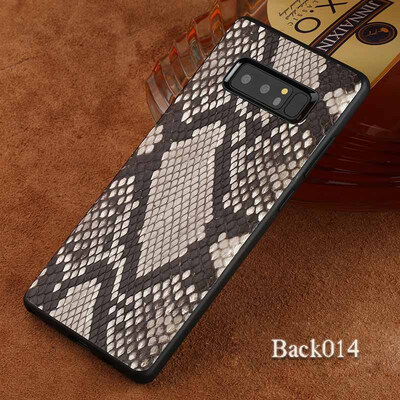 

Genuine Leather Phone Case For Samsung Note 8 Case Natural Python Skin For Galaxy S7 S8 Back Cover