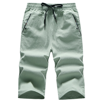

Damaizhang Brand Hot Sale Summer Men Shorts Straught Knee Lentgh Cargo Pants Solid Color Casual Short Pants