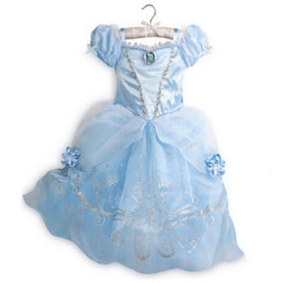 

Frozen Princess short sleeve princess dress Belle Princess even dress girl skirt