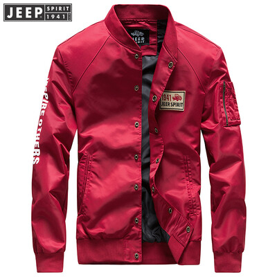 

Jeep Mens JEEPSPIRIT Mens Jacket Mens FallWinter Stand Collar Jacket Business Comfortable Casual Jacket RSC012 Light Green M