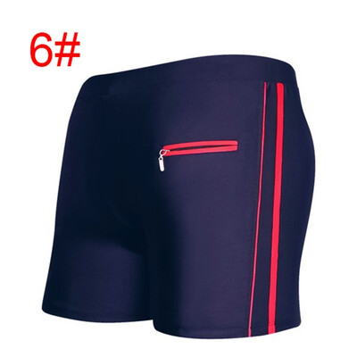 

Mens Soft Boxer Breathable Beach Shorts Plus Size Zipper Pocket Swimwear Trunks