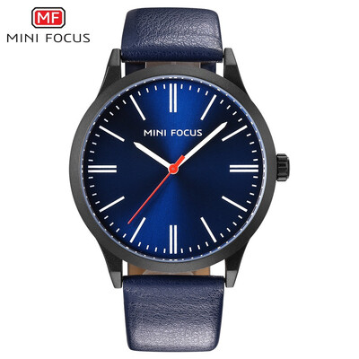 

MINI FOCUS Fashion Leather Strap Men Quartz Watch MF0058G