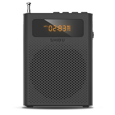 

Ten degree ShiDu SD-S268 portable bee loudspeaker teacher teaching dedicated amplifier guide waist hanging light speaker small speaker classic black