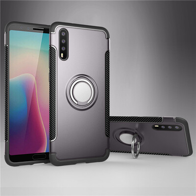 

Huawei P20P20 ProP20 Lite Armor Car Magnetic Suction Ring Bracket Silicon TPU Hard PC Phone Case