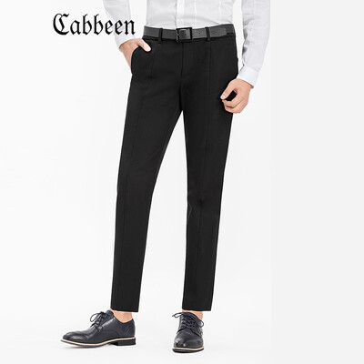 

Carbine mens personality slim casual pants mens fashion youth low waist black long pants 2017 autumn&winter tide  paint black 11 54185XXL