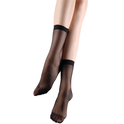

Langsha Women Summer Socks Crystal Transparent Thin Silk Socks Short Stockings