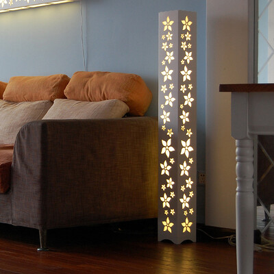

Jingdong supermarket] for the first time imitation sheepskin 1.2m carved floor lamp to spend years with light source