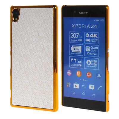 

MOONCASE Flash Flake Skin золото Chrome Hard Back чехол для Cover Sony Xperia Z4 белый