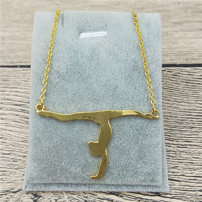 

New Gymnastic Necklace Gymnast Silhouette Charm Gymnast Jewelry Acrobat Jewelry Figure Jewellery Sports Lover Gift