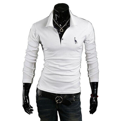 

Zogaa New Mens POLO Shirt Embroidery Fawn Slim
