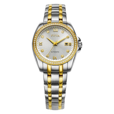 

Fiyta (FIYTA) watch core movement series mechanical couple table female table white plate between the gold strip LA8328.TWTD