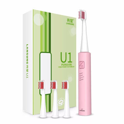 

Lansung U1 sonic electric toothbrush USB fast charging with 4 brush headsSoft bristle waterproof IPX7