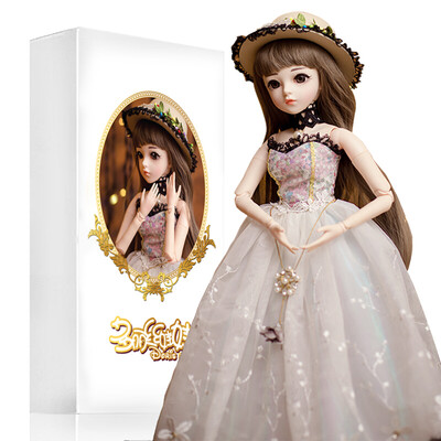 

Doris Katie doll Barbie set gift box SDBJD doll joint 60 cm change makeup dress doll girl toy princess wedding doll Guniel