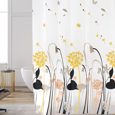 

Bethus Butterfly Love Flower Shower Curtain Thicken PVC Shower Curtain Waterproof Mildew Blackout Cloth Send 12 Hooks 200200CM