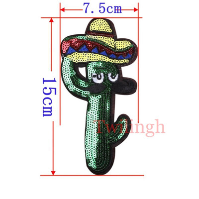 

1 pcslot Embroidered Patches Big Cat Crown Sequin Patch Iron On Fabric Badge Sew On Clothes Appliques DIY Wedding Stickers