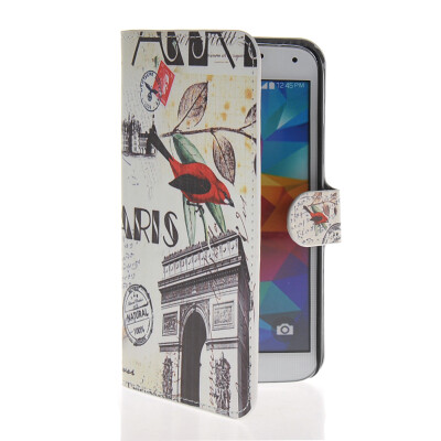 

MOONCASE Scenic Design Leather Side Flip Wallet Card Slot Pouch Stand Shell Back Case Cover for Samsung Galaxy S5 I9600