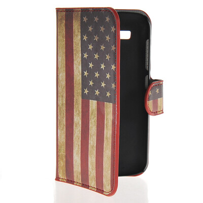 

MOONCASE U.S American Flag Leather Side Flip Wallet Card Slot Stand Pouch чехол для Huawei Ascend Y520