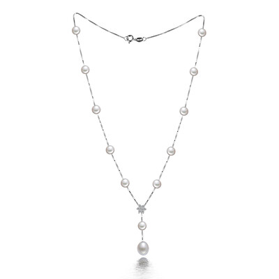 

Beijing Run Pearl Jane Love 6-9mm Freshwater Pearl Pendant Necklace 40cm White