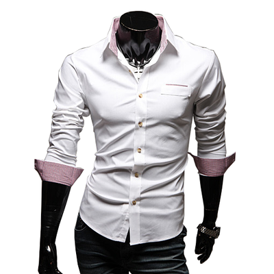

zogaa новых корейских мужчин рубашки casual длинные рукава соединения