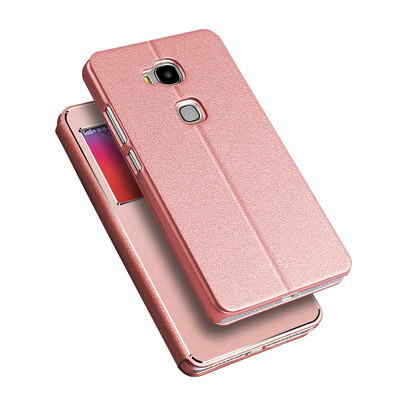 

MOONCASE слим bookstyle кожа + роскошь металла алюминий группа Flip брекет - дело для покрытия Huawei Honor 5X
