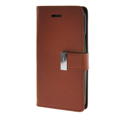 

MOONCASE Case for HTC One M9 Flip Leather Wallet Card Slot Bracket Back Cover Brown