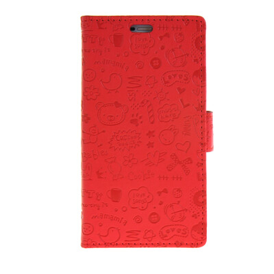 

MOONCASE Cute Little Witch Leather Side Flip Wallet Card Holder Stand Pouch ЧЕХОЛ ДЛЯ Huawei Ascend P8 Red
