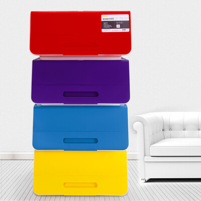 

Billion high EKOA oblique mouth storage cabinet clamshell finishing cabinet thickening storage box clothing storage box fashion color four layers