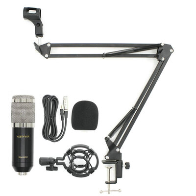 

Professional BM800 Condenser Microphone for computer Cardioid Audio Studio Vocal Recording Mic with Microphone stand
