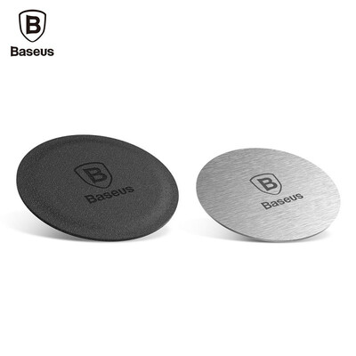

Baseus 2pcs Round Leather Metal Magnet Iron for Magnetic Phone Support One piece of cortex one piece of non-cortex