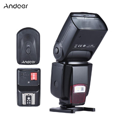 

Andoer AD560 Universal Flash Speedlite Oncamera Flash GN50 w Adjustable LED Fill Light Andoer Universal 16 Channels Radio