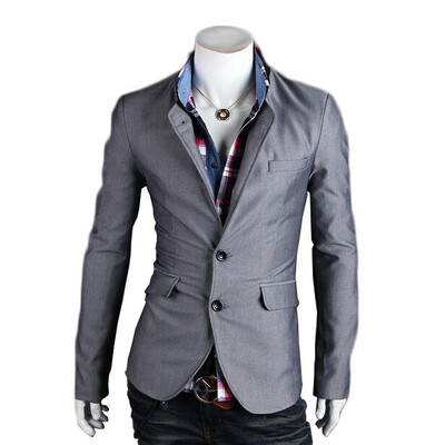 

Zogaa New Men's Suit Matching Color Collar Two Button Slim 1318-X28-75