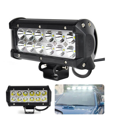 

36W 7 inch 12-LEDs Work Lamp Flood Bar Light For Cars Off Road Truck Boat