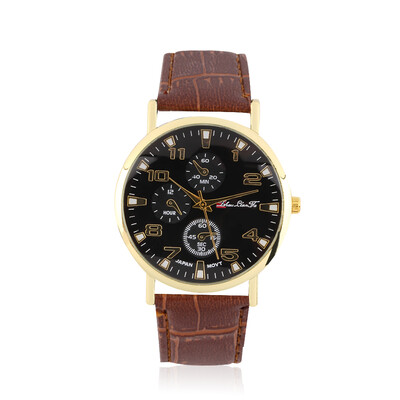 

New Hot Fashionable Casual Watch Numbers Leather Strap Wristwatch