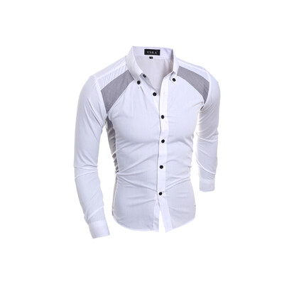 

Zogaa New Men' Shirt Classic Patchwork Color Matching