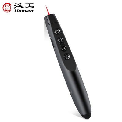 

Hanvon A100 integrated 360 degree PPT flip pen laser pointer remote control projection pen electronic pointer pen black red light